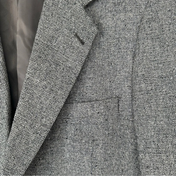Bert Pulitzer Men’s Sport Coat Size 42 Short Gray 100% Silk Tweed Old Money - Picture 3 of 11
